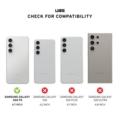 Urban Armor Gear Plyo Pro Backcover Samsung Galaxy S24 FE Transparant, Wit Inductieve lading, MagSafe compatible, Stootbestendig