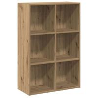 Boekenkast/dressoir 66x30x98 cm bewerkt hout artisanaal eiken - thumbnail