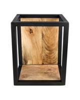 HSM Collection wandbox Levels - naturel/zwart - 25x18x35 cm - Leen Bakker - thumbnail