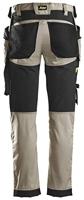 Snickers Workwear 6241 Stretch Werkbroek met holsterzakken khaki/zwart - maat 46 - thumbnail