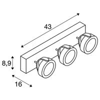 SLV 1000131 LED-plafondlamp 47 W Zwart - thumbnail