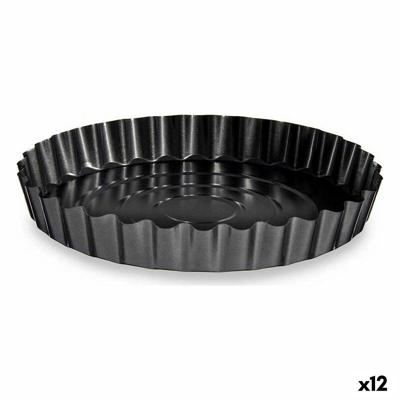Oven Mould Kinvara Donker grijs Metaal Koolstofstaal Ø 28 cm 28,5 x 3,7 x 28,5 cm (12 Stuks)