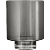 Vaas glas - vaas Optic Grey, groot - vaas grijs - thumbnail