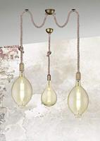 Trio HanglampCord touwlamp 2-lichts brons - 310100204 - thumbnail