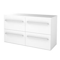 Badmeubelset BWS Salt 120x46cm Met Grepen 4 Lades Met Afdekplaat Ice White - thumbnail