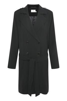 Kaffe Dame Trenchcoat - Zwart