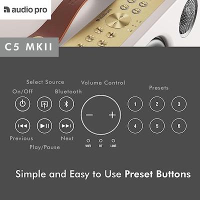 Audio Pro C5 MkII Smart Multiroom Wifi speaker Bruin