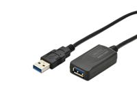 Digitus DA-73104 USB-kabel USB 3.2 Gen1 USB-A stekker, USB-A bus 5.00 m Zwart - thumbnail