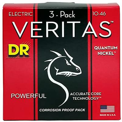 DR Strings VTE-10-3PK Veritas 3 sets 10-46 snaren voor elektrische gitaar