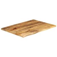 Tafelblad met natuurlijke rand 80x60x2,5 cm massief mangohout - thumbnail