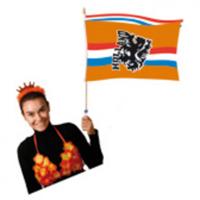 Folat holland vlag met wimpel oranje 30 x 40 cm | 24 stuks - thumbnail