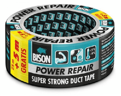 Bison power duct tape zwart 50mx4.8cm Bison power duct tape zwart 50mx4.8cm