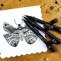 Uni Pin fineliner, ronde punt, 1,2 mm, zwart - thumbnail