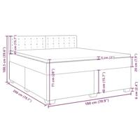 Boxspring met matras stof donkergrijs 180x200 cm - thumbnail