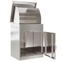 Pakket inwerp box Zwart 44 x 35 x 59 cm Roestvrij staal - thumbnail