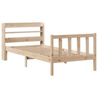 Bedframe zonder matras massief grenenhout 75x190 cm - thumbnail
