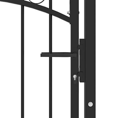 VidaXL Poort met speerpunten 100x100 cm staal zwart