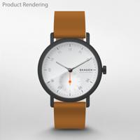 Horlogeband Skagen SKW6889 Leder Bruin 22mm - thumbnail
