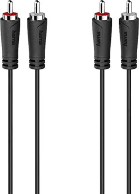 Hama Audiokabel, 2 cinch-stekkers - 2 cinch-stekkers, 5,0 m Luidspreker kabel