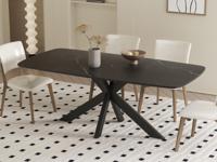 Rechthoekige eettafel APOLIRI 180 cm zwart - thumbnail