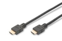 DIGITUS - HDMI met ethernetkabel - HDMI (M) naar HDMI (M) - 3 m - drievoudig afgeschermd - zwart - gevormd, 4K ondersteuning - thumbnail