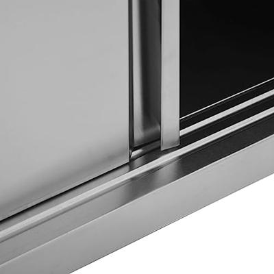 VidaXL Keukenbovenkast met schuifdeuren 120x40x50 cm roestvrij staal