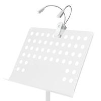 Adam Hall Dubbele LED zwanenhalslampjes op batterijen wit - thumbnail