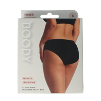 Boody Menstruatieondergoed bikinislip zwart norm/hevig S 1 Stuks - thumbnail