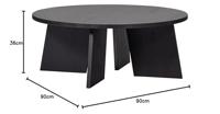 WOOOD Ronde Salontafel 'Fries' Eiken, 90cm - thumbnail