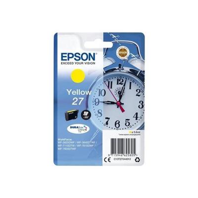 Epson Alarm clock Singlepack Yellow 27 DURABrite Ultra Ink Epson Alarm clock Singlepack Yellow 27 DURABrite Ultra Ink