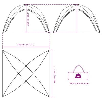 Partytent waterdicht groen - thumbnail