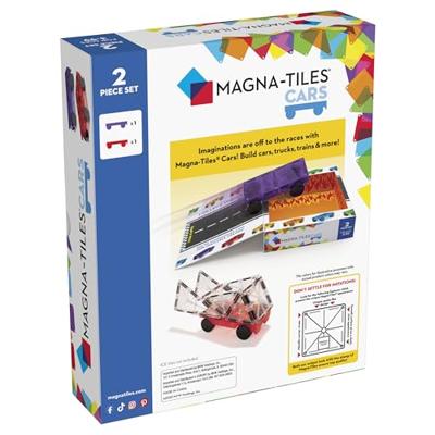 Magna-Tiles Auto's uitbreidingsset rood/paars 2 stuks