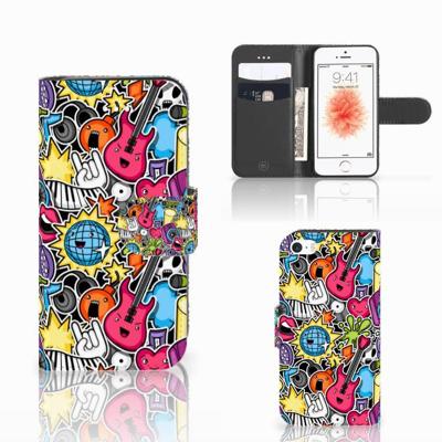 Apple iPhone 5 | 5s | SE | Wallet Case | met Pasjes | Punk Rock