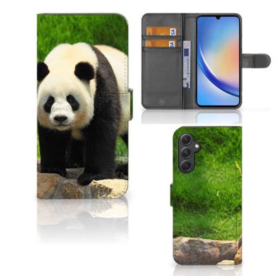 Samsung Galaxy A24 4G | Telefoonhoesje | Met pasjeshouder | Panda