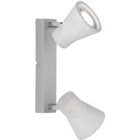 Led Plafondspot - Trion Antyna - Gu10 Fitting - 6w - Warm Wit 3000k - 2-lichts - Rond - Beton Look - Aluminium - thumbnail