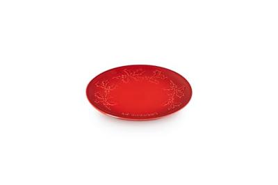 LE CREUSET - Holly collection - Bord 19cm Kersenrood