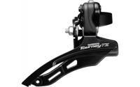 Voorderailleur 6/7-speed Shimano Tourney TZ FD-TZ500 down swing/top pull - hoge klem ø28,6 mm - 42T - Zwart/Zilver - thumbnail