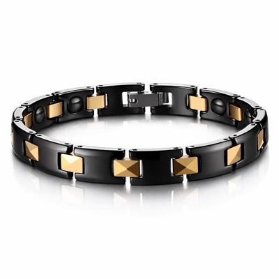 Keramische armband Mendes Magnetisch Zwart Goudkleurig Keramische armband Mendes Magnetisch Zwart Goudkleurig
