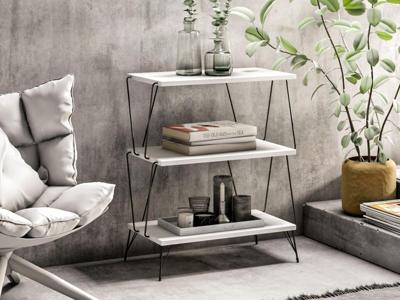 Bijzettafel LAVANDE 46 cm wit Bijzettafel LAVANDE 46 cm wit