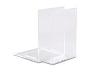 Boekensteun maul 16x15x21cm acryl glashelder - thumbnail