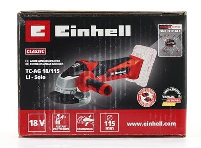Einhell TC-AG 18/115 Li-Solo Power-X-Change 4431130 Haakse accuslijper 115 mm Zonder accu, Zonder lader 18 V Einhell TC-AG 18/115 Li-Solo Power-X-Change 4431130 Haakse accuslijper 115 mm Zonder accu, Zonder lader 18 V