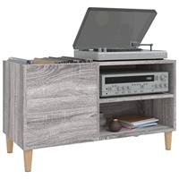 Platenkast 84,5x38x48 cm bewerkt hout grijs sonoma eikenkleurig - thumbnail