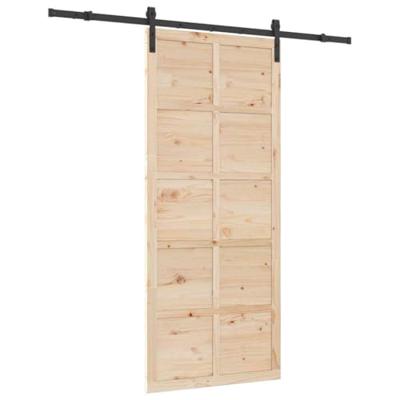 Schuifdeur Bruin 80 x 208 cm Massief grenenhout