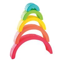 Playgo stapel regenboog kleur - 5dlg. - thumbnail