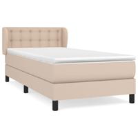 Boxspring met matras kunstleer cappuccinokleurig 100x200 cm - thumbnail