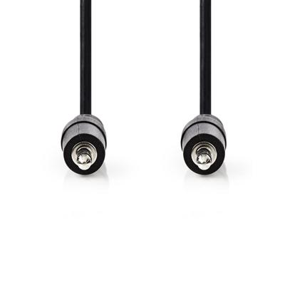 Stereo-Audiokabel | 3,5 mm Male | 3,5 mm Male | Vernikkeld | 2.00 m | Rond | Zwart