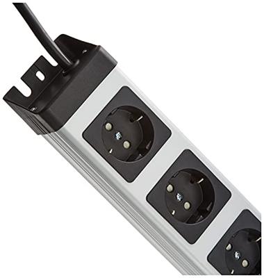 Kopp 226720018 Stekkerdoos 6-voudig Grijs, Zwart Randaarde stekker 1 stuk(s)