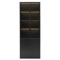 Wandkast Virgil - zwart - 220x80x40 cm - thumbnail