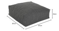 Poef Home ESPRIT Grijs 87 x 87 x 32 cm - thumbnail