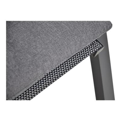 Allegro voetenbank aluminium hocker grijs 63x55x45 cm